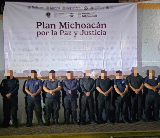 Detenidos 11 policías municipales de Ecuandureo relacionados con presuntas actividades delictivas