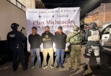 Guardia Civil detiene a 3 hombres en posesión de tres armas de fuego en Jiquilpan