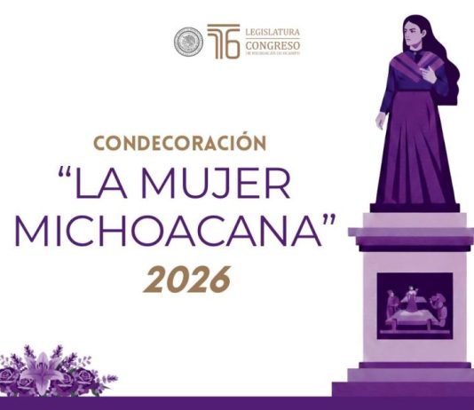 Emite Congreso del Estado convocatoria oficial para la Condecoración “La Mujer Michoacana” 2026
