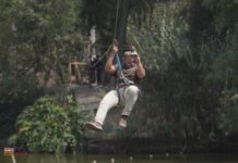 Vive la adrenalina en la tirolesa del Zoológico de Morelia