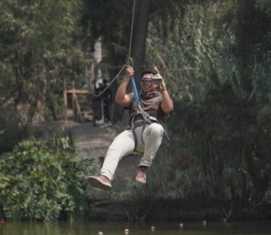 Vive la adrenalina en la tirolesa del Zoológico de Morelia