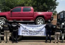 Guardia Civil y Defensa detienen a 5 hombres armados en Uruapan
