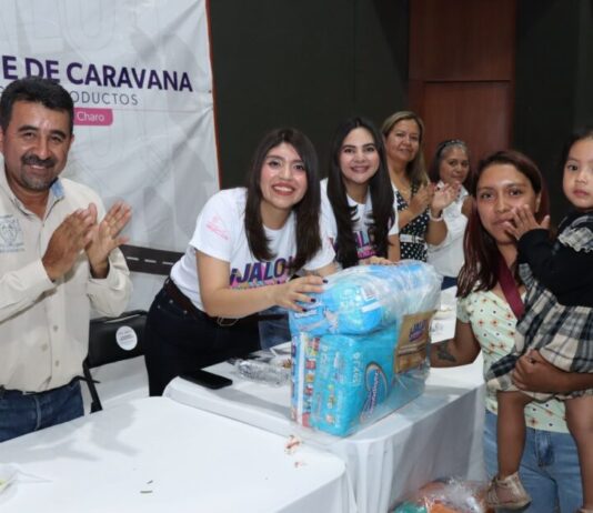 Arranca en Charo la caravana Jalo por las Mamás con entrega de 36 mil pañales a madres autónomas