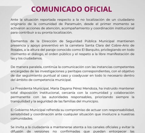 POSICIONAMIENTO OFICIAL