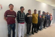En operativo interinstitucional, SSP brinda apoyo a FGE para detener a 9 presuntos implicados en homicidio en Uruapan