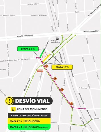 Desvíos en el Monumento por obras del teleférico; conoce los cierres temporales