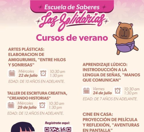 Este verano sé parte de los cursos gratuitos de “Las Solidarias” en Morelia*