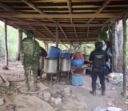 Fuerzas estatales y federales desmantelan laboratorio de drogas sintéticas en Lázaro Cárdenas