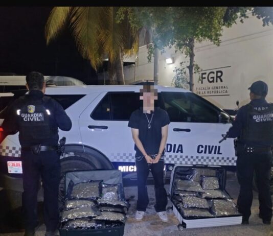Guardianes del Camino aseguran más de 20 kg de marihuana en Lázaro Cárdenas
