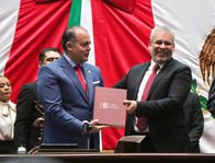 Michoacán recuperó el rumbo, pero aún quedan pendientes por resolver: Baltazar Gaona, al recibir el Quinto Informe de Gobierno
