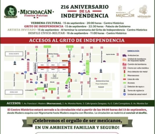 Todo listo para el Grito de Independencia: consulta cierres viales y accesos peatonales